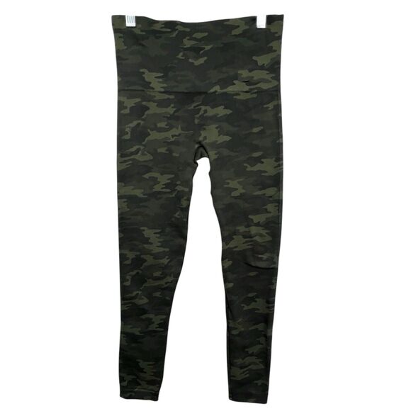SPANX Look At Me Now Seamless Leggings Green Camo‎ Size Med - Picture 4 of 8
